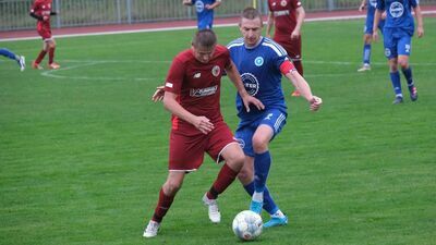 Fot. Łada 1945 Biłgoraj wygrała skromnie 1:0 na swoim stadionie z Olimpiakosem Tarnogród

