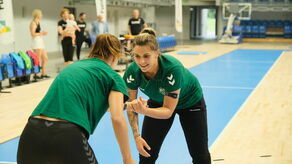 Karolina Sarnecka (przodem) podczas jednego z treningów ćwiczyła w parze z Weroniką Gawlik

