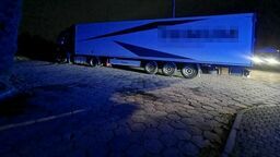 Zatrzymana cieżarówka