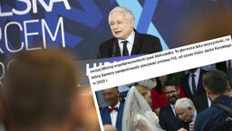 Jarosław Kaczyński na ślubie i weselu w Lublinie. Panna młoda pracuje w biurze PiS