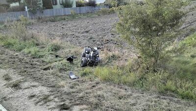 13-latek wjechał quadem pod samochód