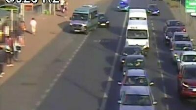 Policyjny pościg za volkswagenem ulicami Lublina. W środku groźny przestępca. Nagranie