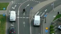 Policyjny dron znowu latał nad ulicami Chełma. Tym razem nie polował na kierowców. Nagranie