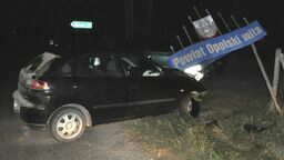 "Powiat Opolski wita" i wszystkich zaprasza. Rozpędzony i pijany kierowca sam się wprosił