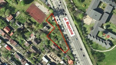 Większa część zaznaczonego terenu objętego zmianą planu ma być przeznaczona pod zabudowę, mniejszy cypel pod parking