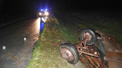 Zginął przygnieciony przez wóz z drewnem. Traktorzysta był pijany