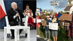 Na sali witały go brawa. Ale kiedy Kaczyński wyjeżdżał, żegnały okrzyki: "to już nie jest bastion PiS-u”