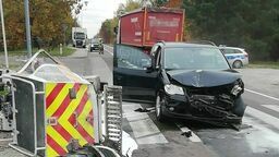 Staranował maszynę do malowania pasów. W środku siedział operator