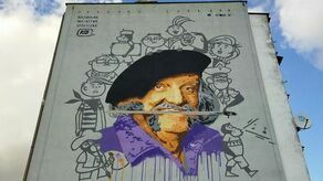 Autorem muralu jest Adam Kopeć.