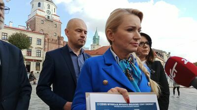 Konferencja prasowa Marty Wcisło i miejskich radnych