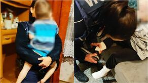 Dziećmi zajęli się policjanci. Karetka pogotowia zabrała je do szpitala na badania