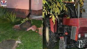 Traktorem wjechał w dom. Wszystko przez alkohol