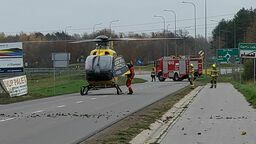 Wypadek w lesie. Interweniował śmigłowiec LPR