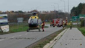 Wypadek w lesie. Interweniował śmigłowiec LPR