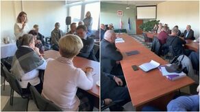 Po czwartkowej sesji protestujący mieszkańcy spotkali się z wójtem i radnymi Sosnówki