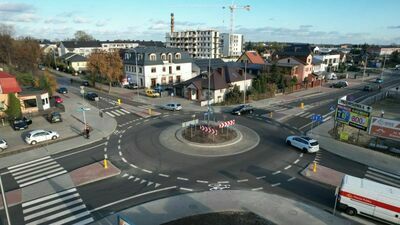 Rondo Koziarza na skrzyżowaniu ul. Popiełuszki z Al. Kościuszki i Przemysłową