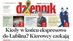 Pierwsza strona Dziennika Wschodniego z dnia 29 grudnia 2022 r.