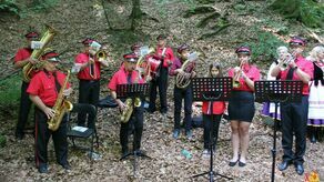 Krasnobrodzka Orkiestra Dęta podczas uroczystości odpustu Św. Rocha