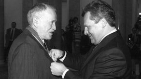 Jan Nowicki i Aleksander Kwaśniewski