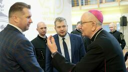 Barbórka w LW Bogdanka. W śodku Michał Moskal