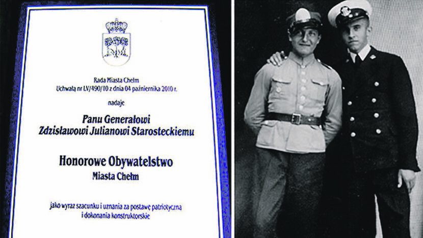generał Starostecki otrzymał honorowe obywatelstwo Chełma, w którym przed wojną uczył się wojskowego rzemiosła w tamtejszej szkole kadetów 