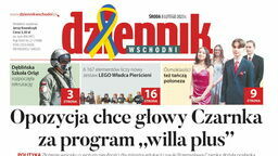 Strona pierwsza Dziennika Wschodniego z dnia 8 lutego 2023 roku