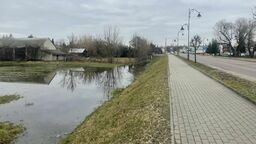 Ulica Lubelska podczas podtopień