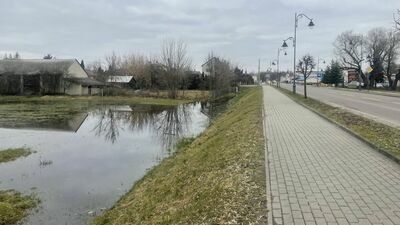 Ulica Lubelska podczas podtopień