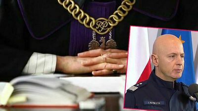 Na zdjęciu komendant Jarosław Szymczyk. Jego brat jest jedną z osób zamieszanych w sprawę.