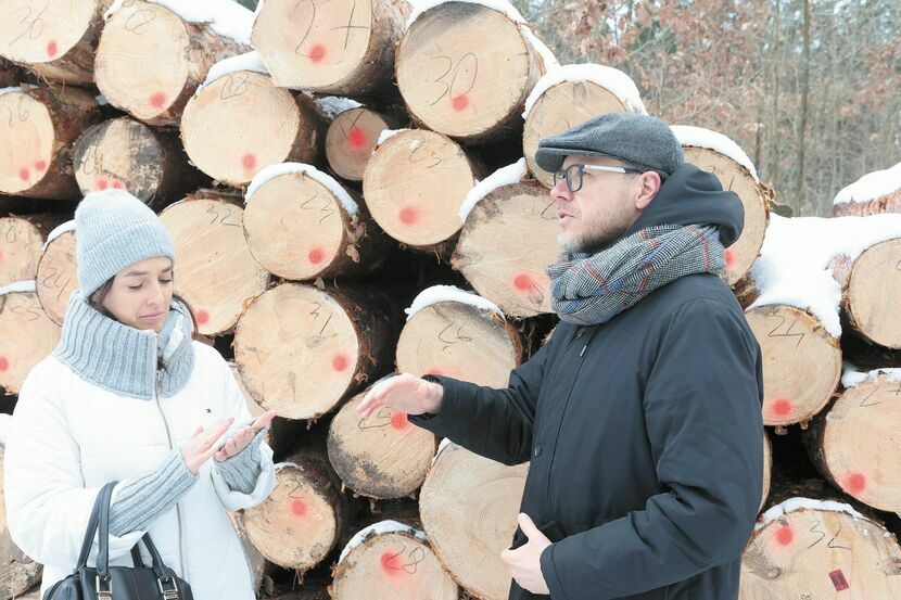 Milena Kozak-Chrzanowska i poseł Michał Krawczyk (PO) nie dowierzają, że chodzi o wycinkę słabych drzew