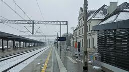 Nowy peron przy dworcu PKP w Białej Podlaskiej