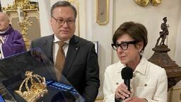 Grzegorz i Marzena Biereccy podczas przekazania korony w kodeńskim sanktuarium