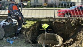 Uszkodzoną rurę na szczęście szybko udało się uszczelnić