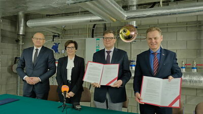 Krzysztof Żuk, prof. Beata Kowalska, prof. Dariusz Czerwiński, Marek Goluch