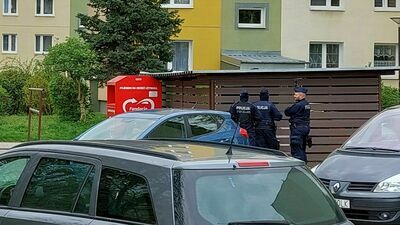 Policja na osiedlu Błonie
