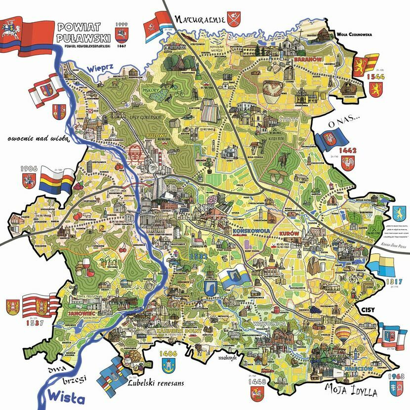 Mapa powiatu puławskiego