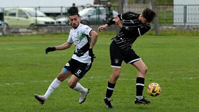 Jaba Pkhakadze (w białym stroju) w środę zdobył dwa gole dla Huczwy Tyszowce
