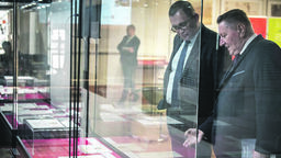 Tadeusz Sławecki (z prawej) z członkiem zarządu województwa Bartłomiejem Bałabanem 