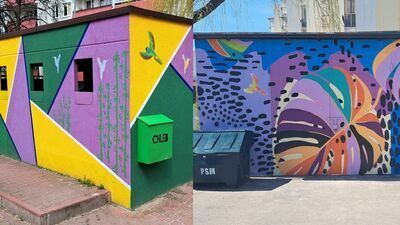 Najnowsze dzieła puławskich twórców murali na os. Norwida oraz ul. Sadowej