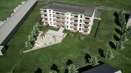 Przy budynku na ul. Pobereżańskiej ma być plac zabaw, dużo zieleni i parking na 23 auta i z jednym miejscem dostosowanym do montażu ładowarki samochodów elektrycznych