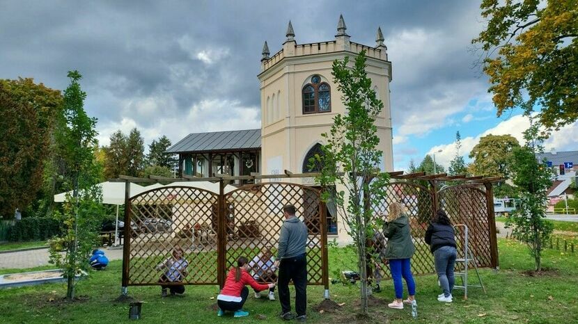 W roku 2022 w ramach pracowniczego wolontariatu w Azotach posadzono drzewa i kwiaty przy Willi Samotnia