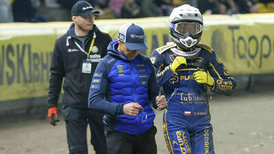 Dominik Kubera w pierwszym meczu z e-but.pl Stalą Gorzów.