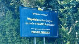 Jeden z billboardów w Świdniku mobilizujący spółdzielców