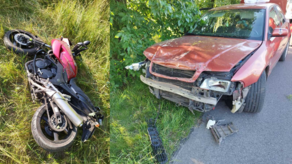 Kierowca audi nie zauważył jadącego za nim motocyklisty. 52-latek nie żyje