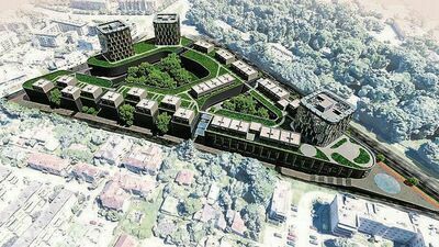 Wielofunkcyjny fragment miasta 15-minutowego w Lublinie. Dzielnica Helenów, autor inż. arch. Władysław Dubyk