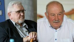 Jerzy Zwoliński (z lewej) radzie powiatu przewodniczy od października zeszłego roku. Jego odwołania domagają się radni PSL-u, na czele z byłym starostą lubartowskim, Marianem Starownikiem (na zdj.)