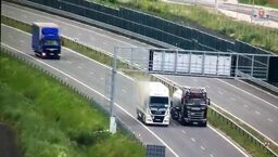 Policyjny dron pilnował kierowców ciężarówek