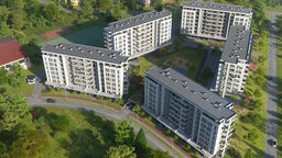 Osiedle "Polesie Park" przy ul. Wierzbowej w Łęcznej - tak wygląda na udostępnionych przez inwestora wizualizacji. Cały kompleks może oferować nawet 300 mieszkań