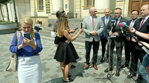 Konferencję polityków PiS przerwała posłanka PO Marta Wcisło, zarzucając im kłamstwo