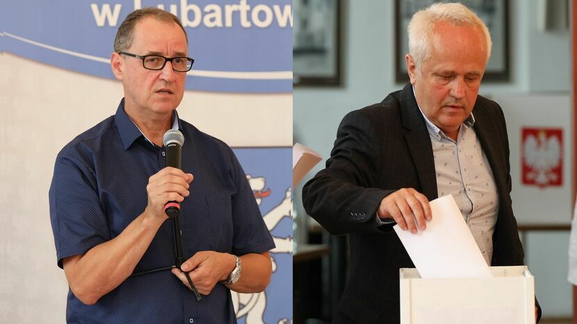 Jan Sławecki (z lewej) to nowy przewodniczący rady powiatu lubartowskiego. Nowym wiceprzewodniczącym rady został Tadeusz Nastaj (na zdjęciu)